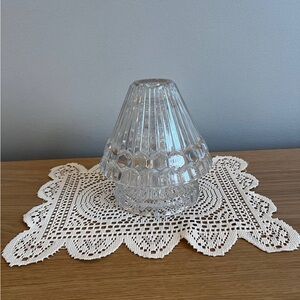 Elegant Clear Glass Candle Holder